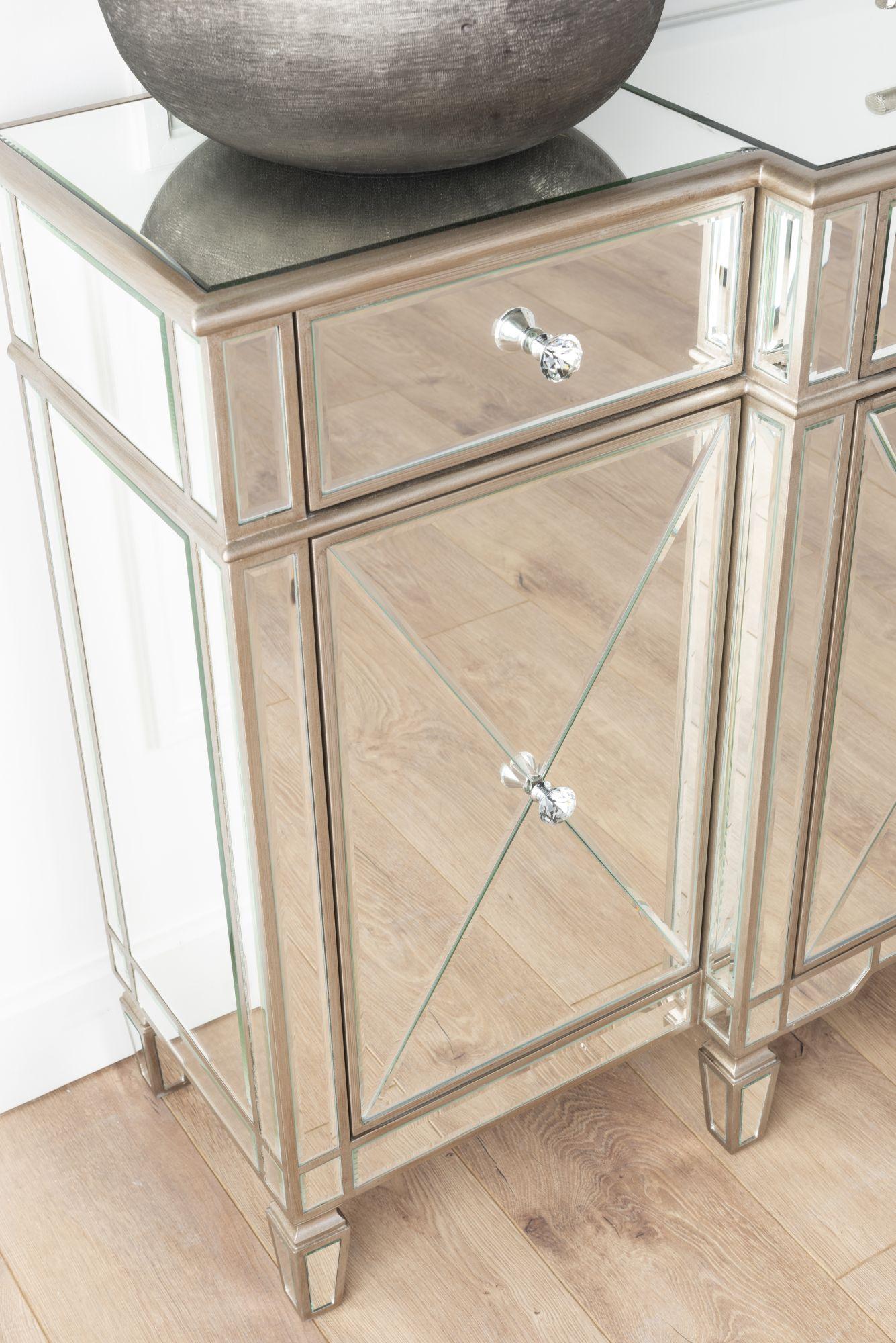 Lumina Champagne Mirrored Sideboard