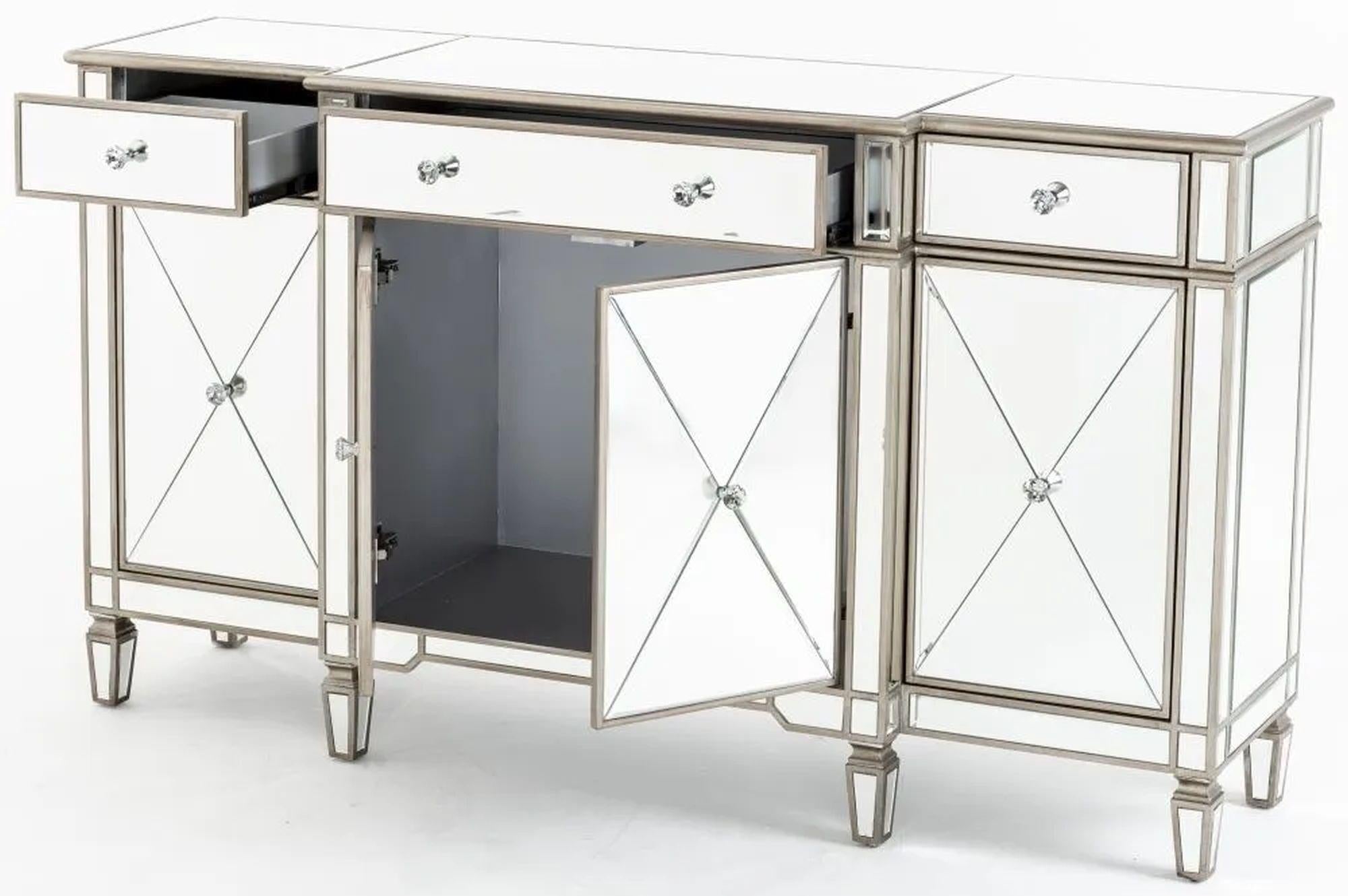 Lumina Champagne Mirrored Sideboard