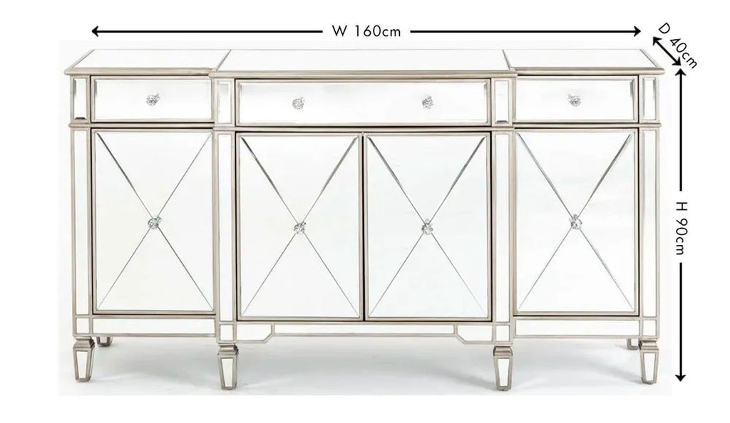 Lumina Champagne Mirrored Sideboard