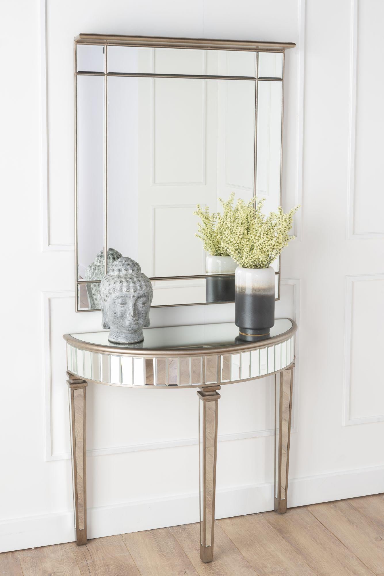 Lumina Champagne Mirrored Rectangle Mirror