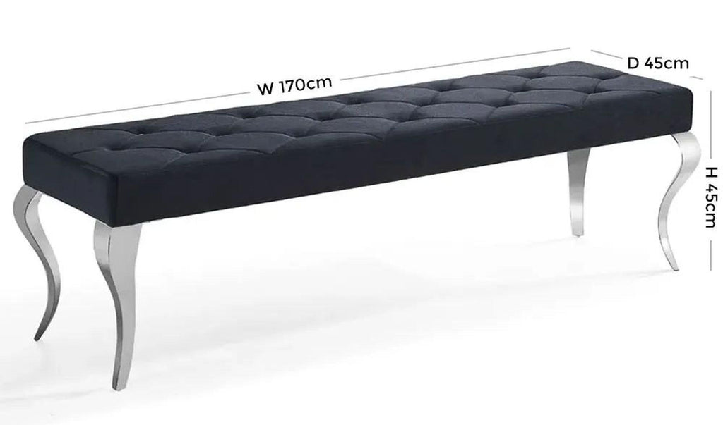 Merida Velvet Dining Bench