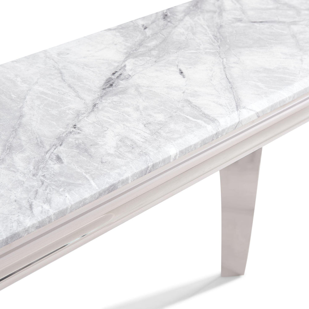 Merida Grey Chrome Marble Effect Console Table