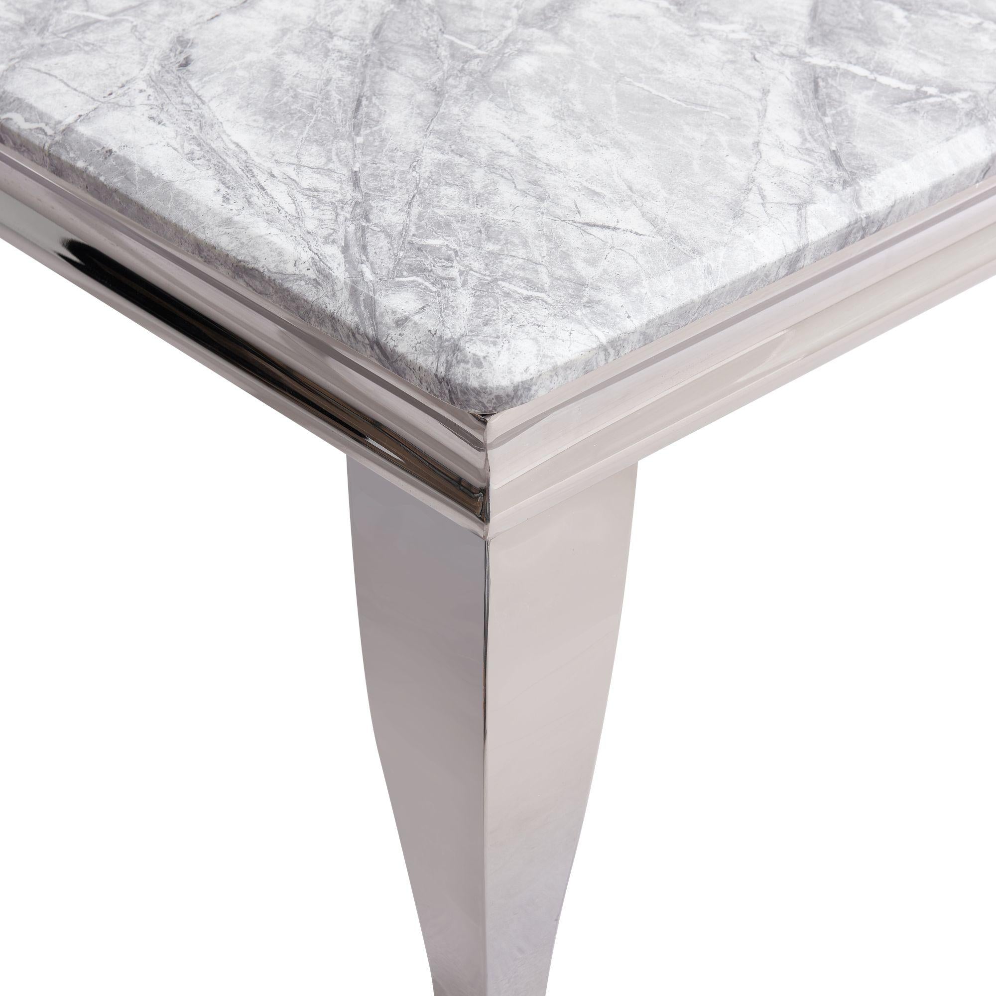 Merida Grey Marble Effect End Table