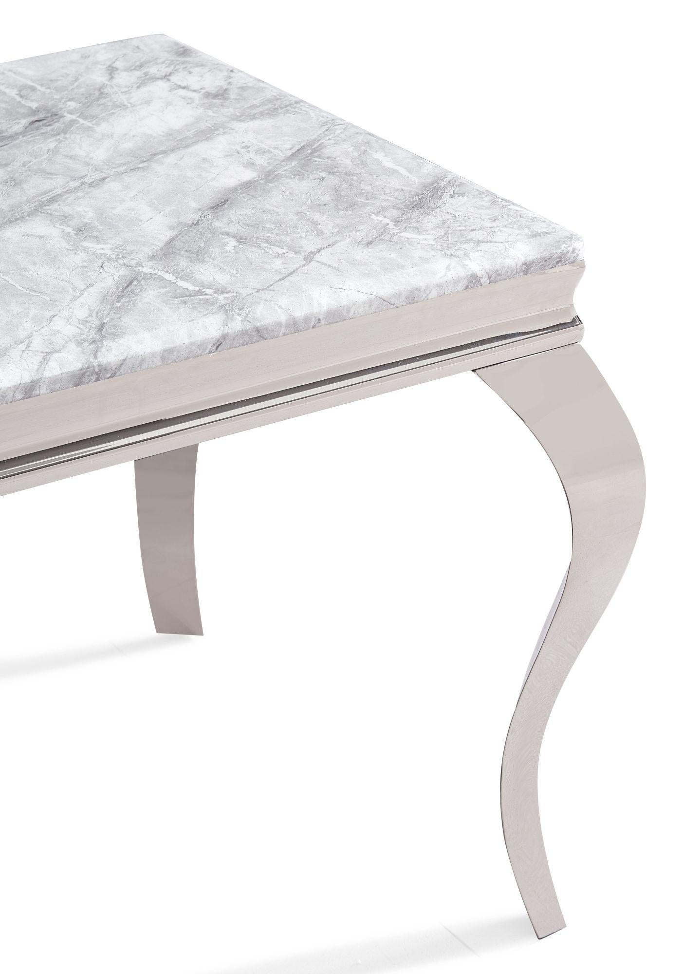 Merida Grey Marble Effect End Table