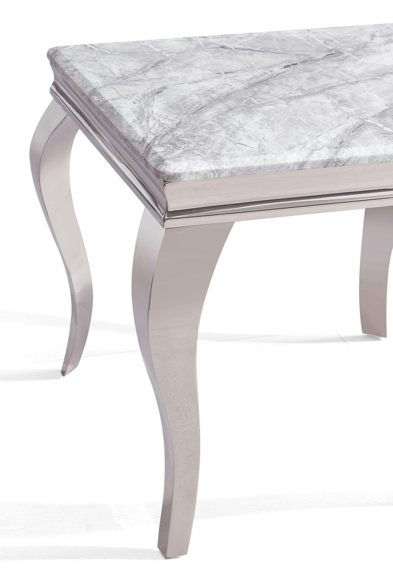 Merida Grey Marble Effect End Table