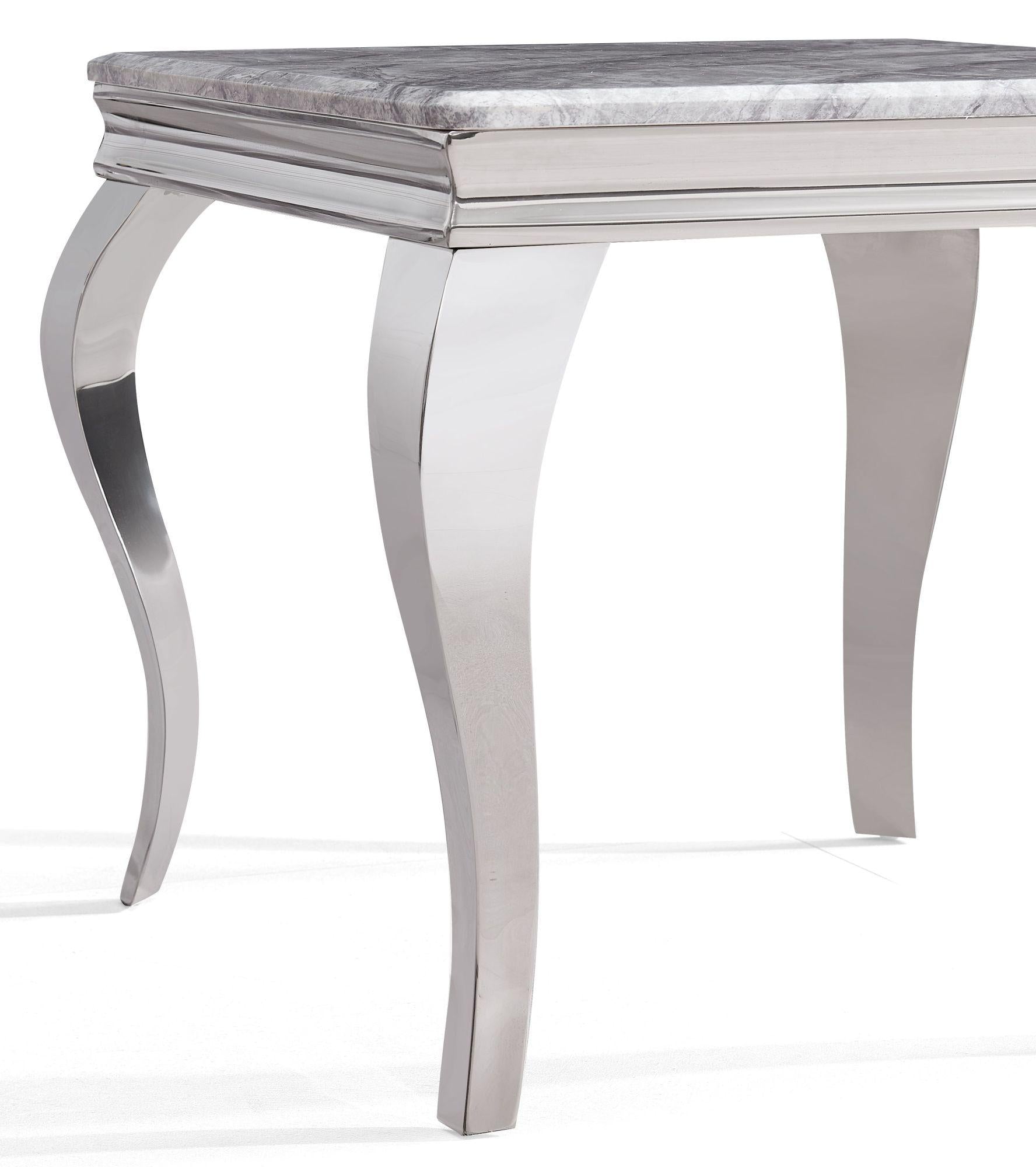 Merida Grey Marble Effect End Table