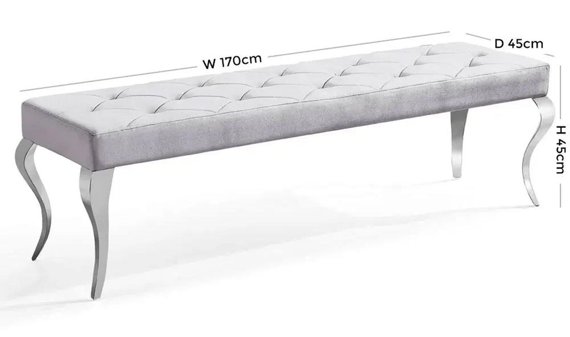 Merida Velvet Dining Bench