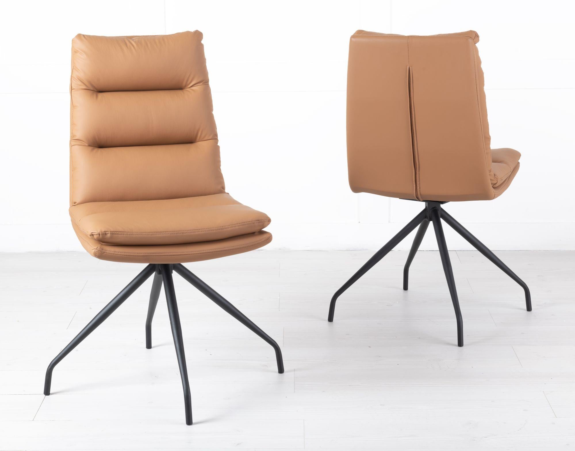 Mayfair Faux Leather Swivel Dining Chair
