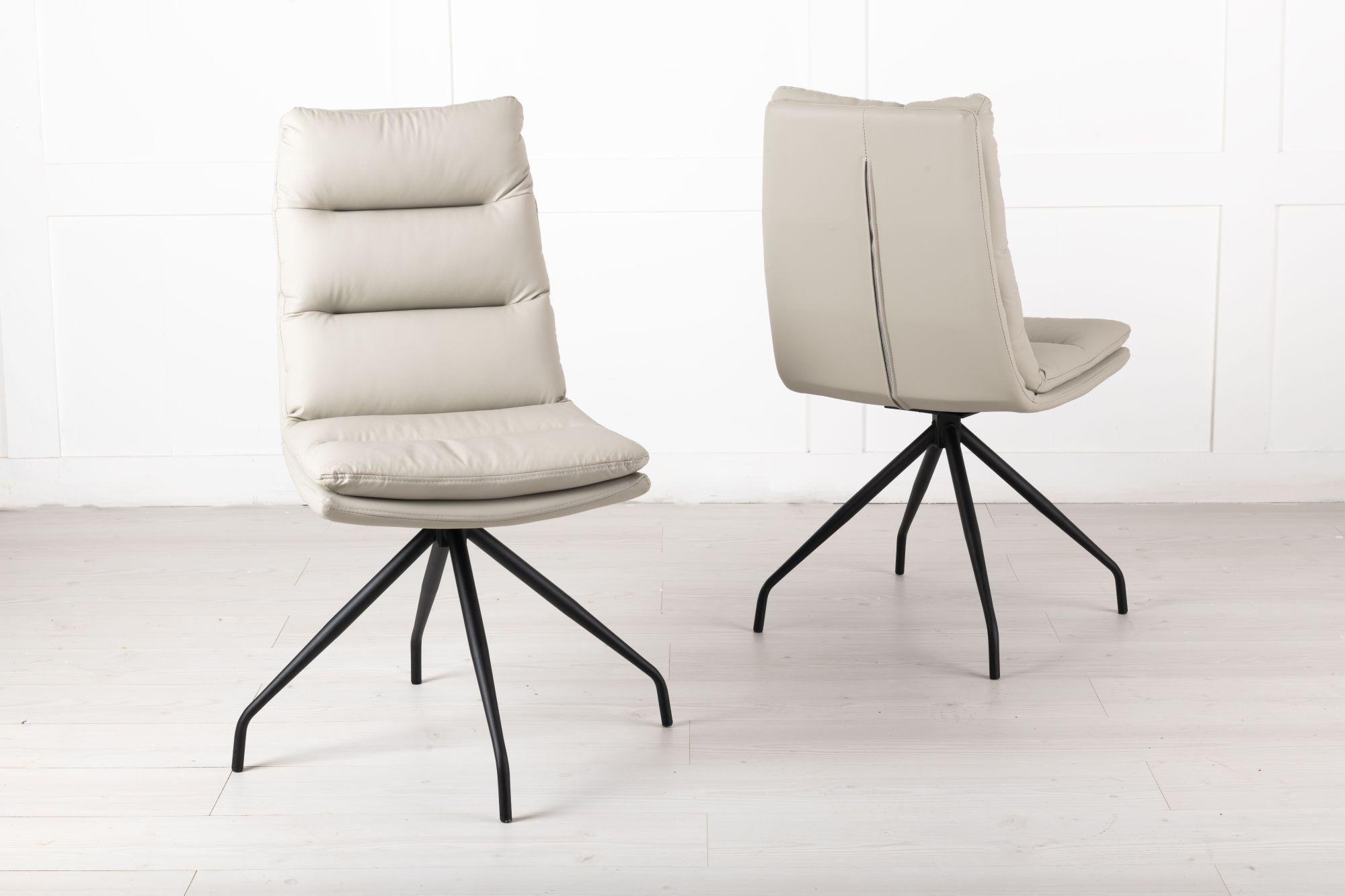 Mayfair Faux Leather Swivel Dining Chair