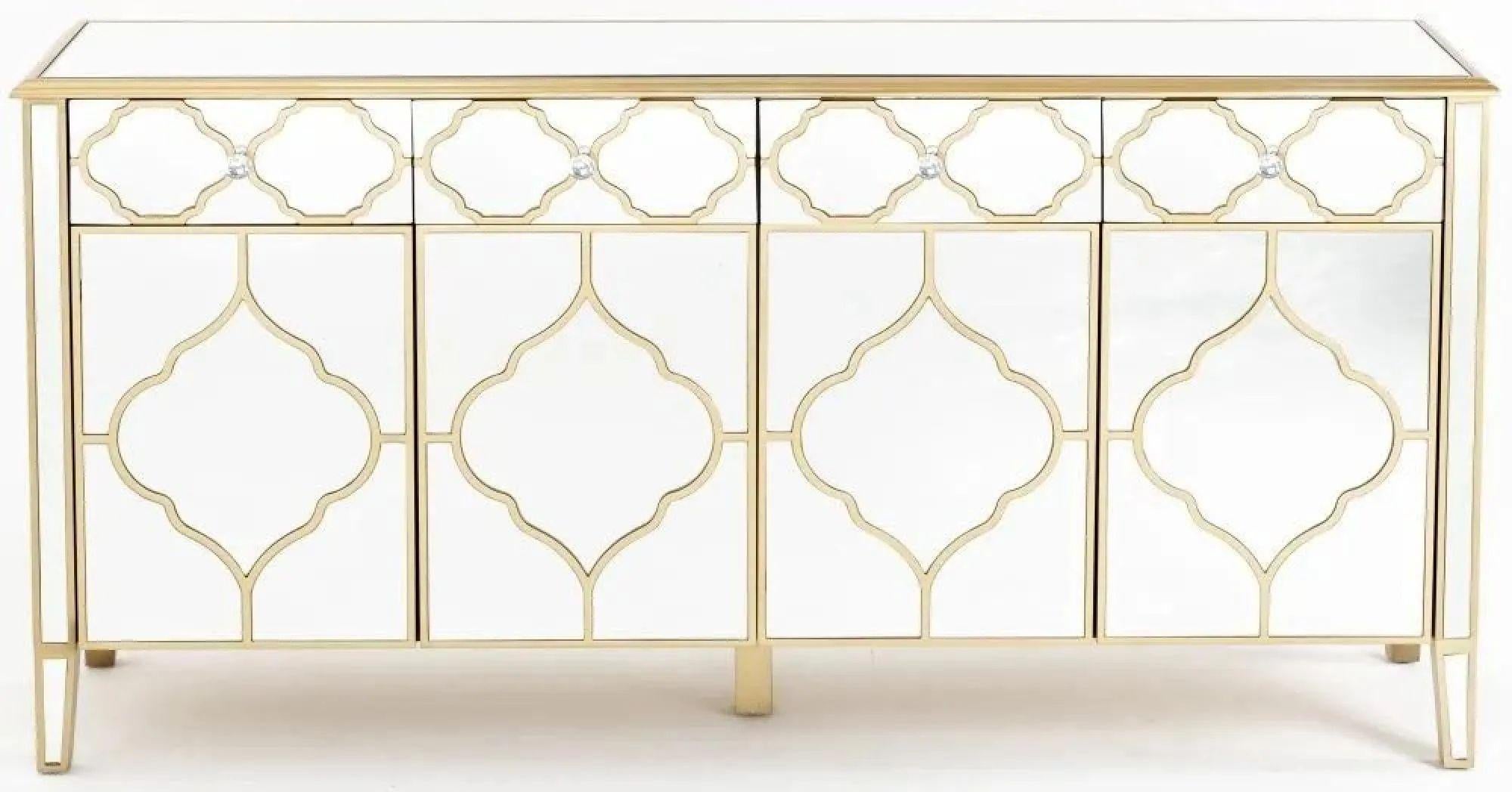 Aurelia Mirrored Gold Trim Sideboard