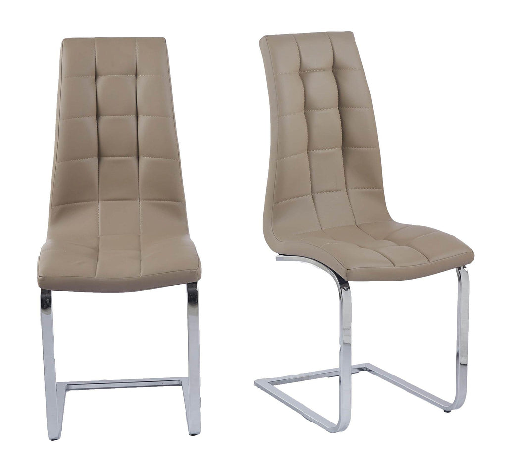 Palazzo Chrome Cantilever Faux Leather Dining Chair