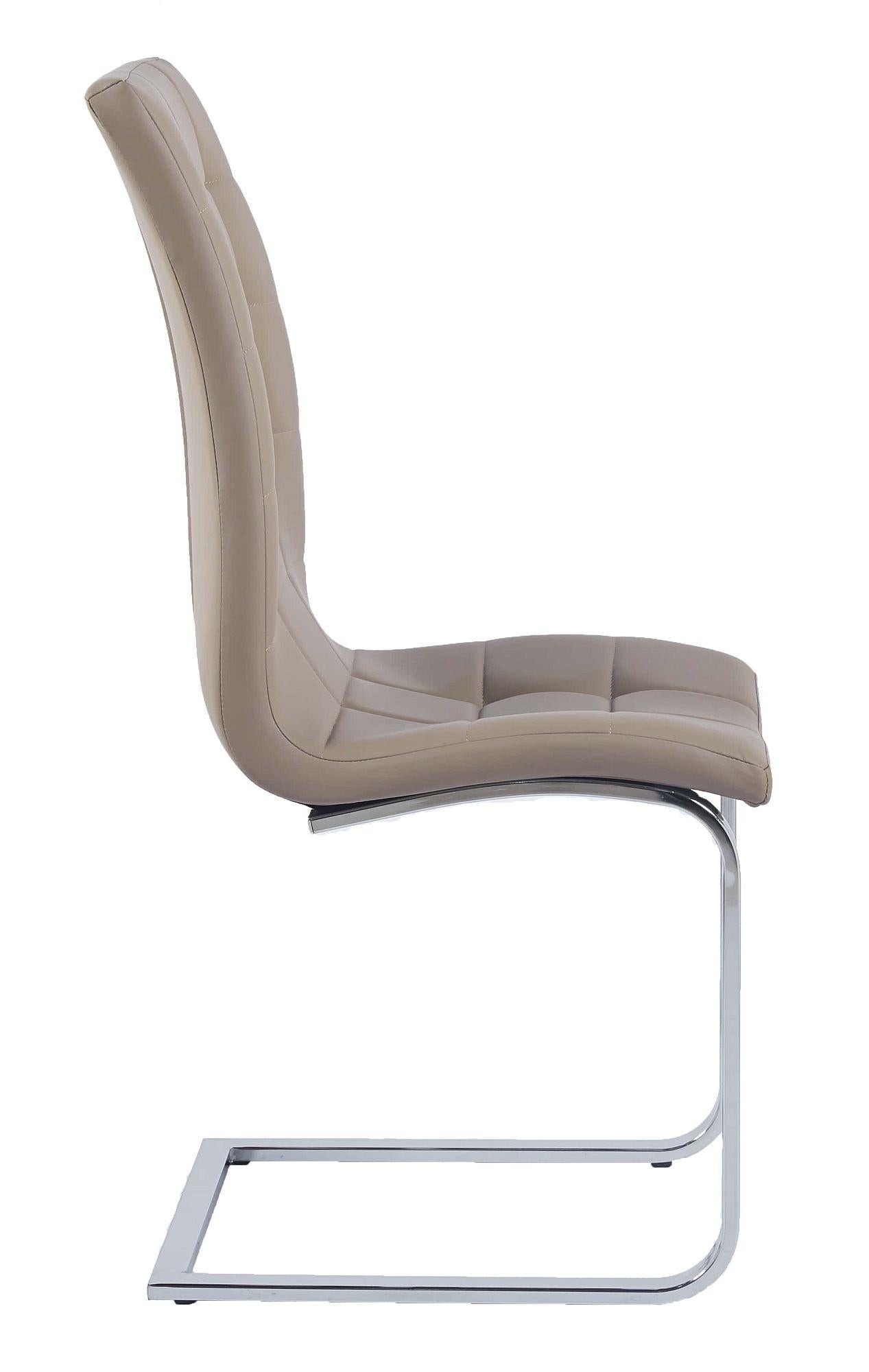 Palazzo Chrome Cantilever Faux Leather Dining Chair