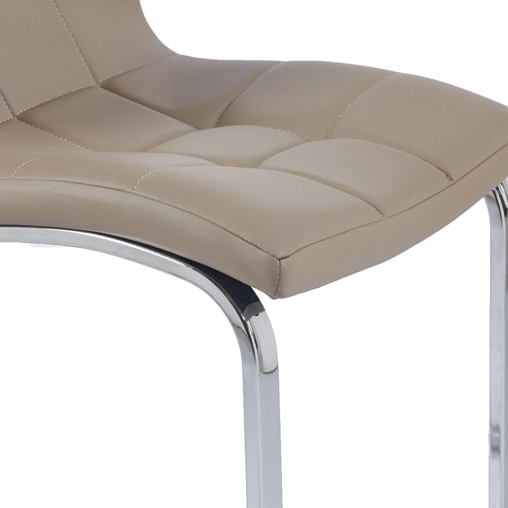 Palazzo Chrome Cantilever Faux Leather Dining Chair