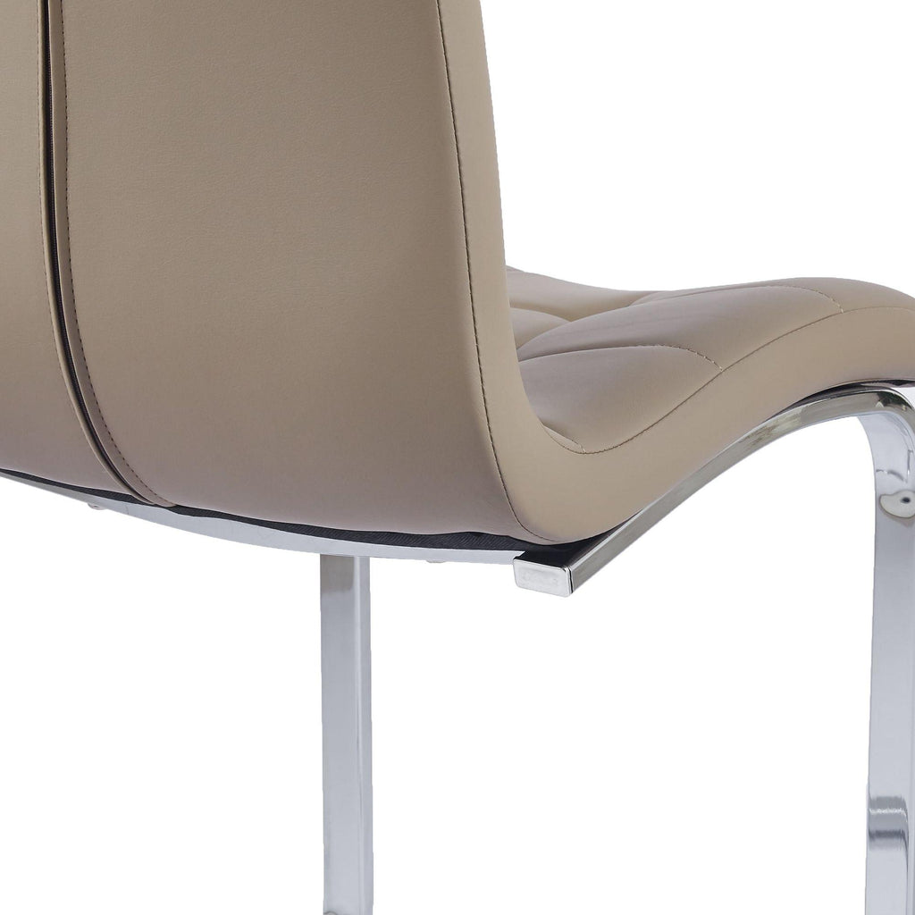 Palazzo Chrome Cantilever Faux Leather Dining Chair