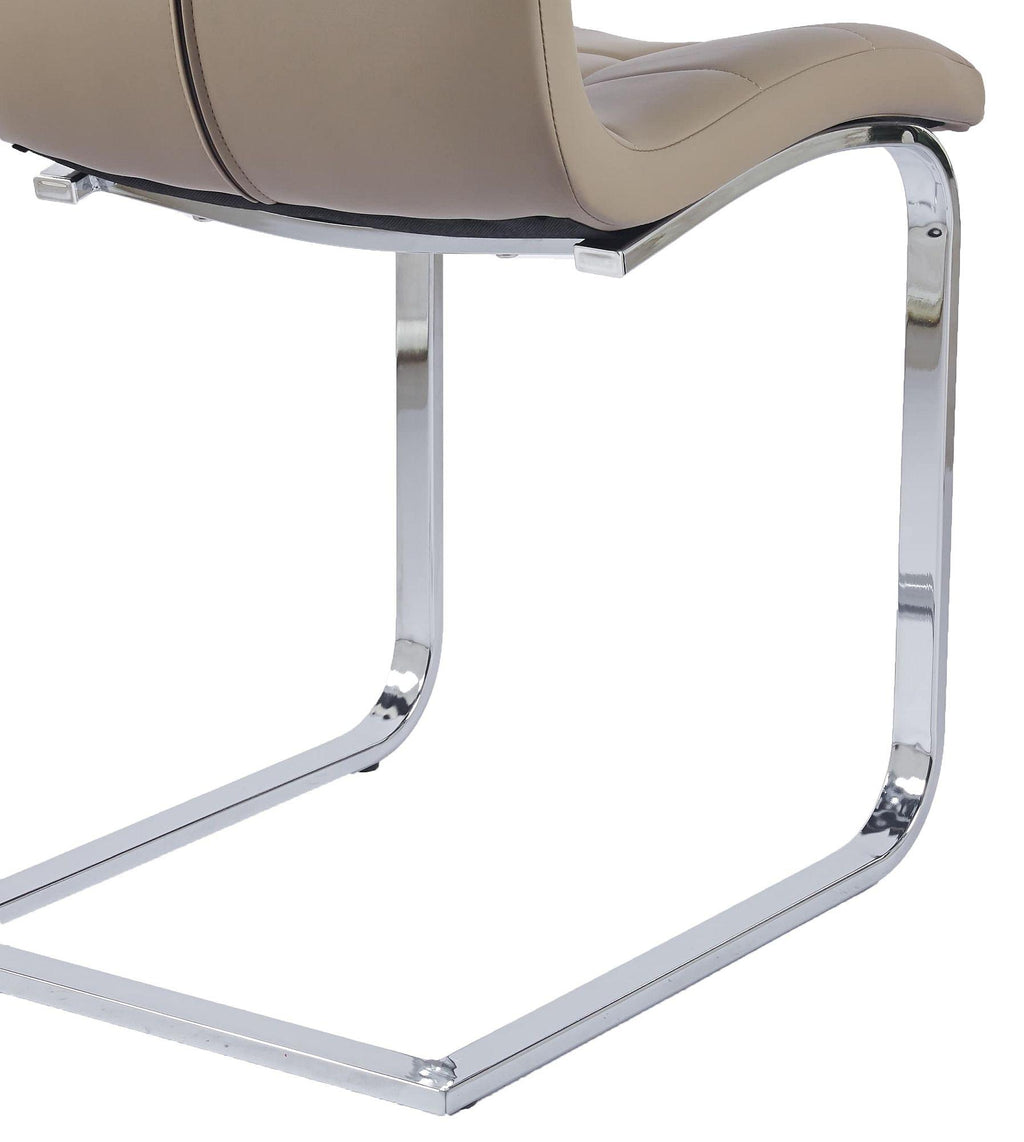 Palazzo Chrome Cantilever Faux Leather Dining Chair