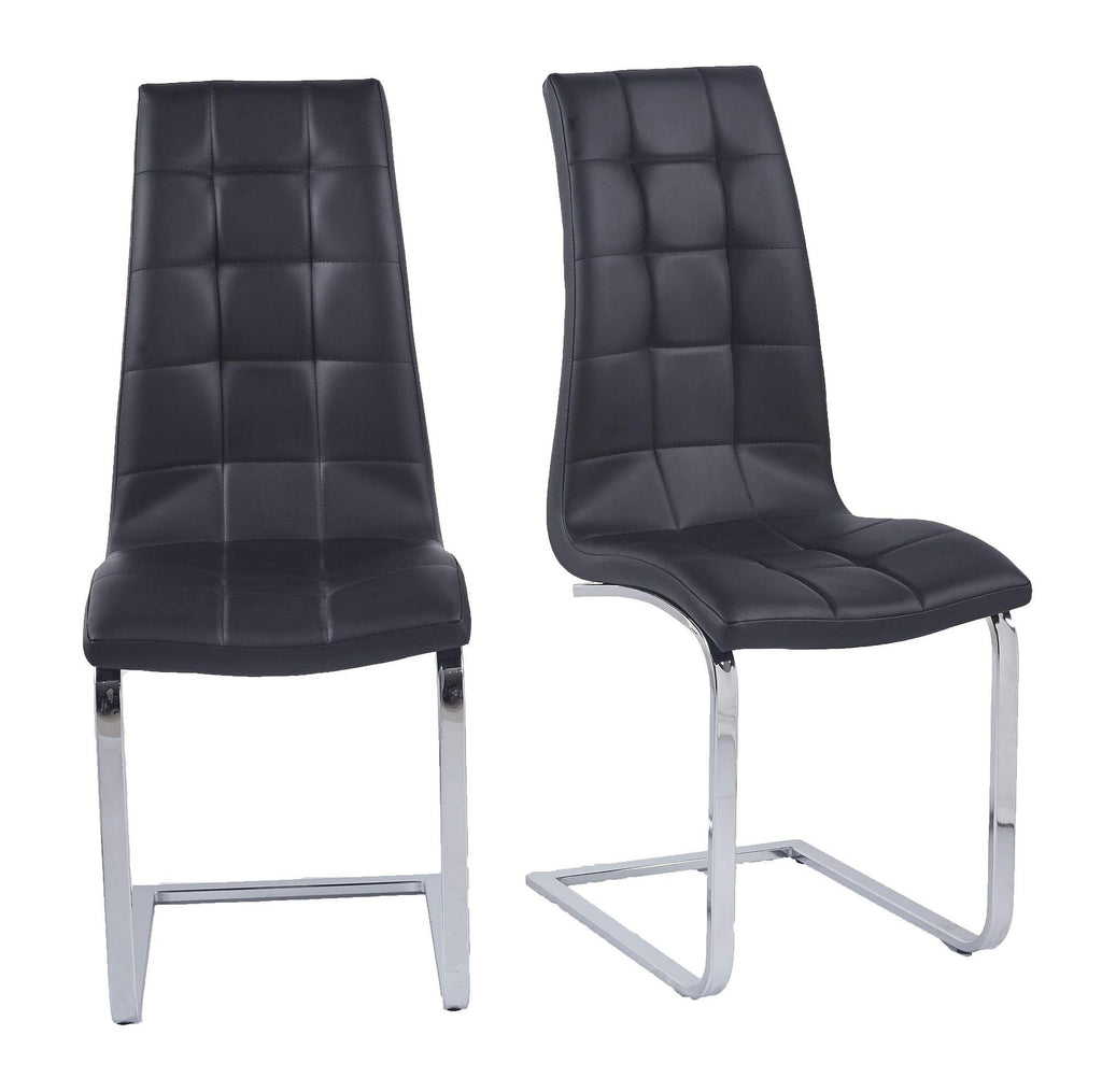 Palazzo Chrome Cantilever Faux Leather Dining Chair