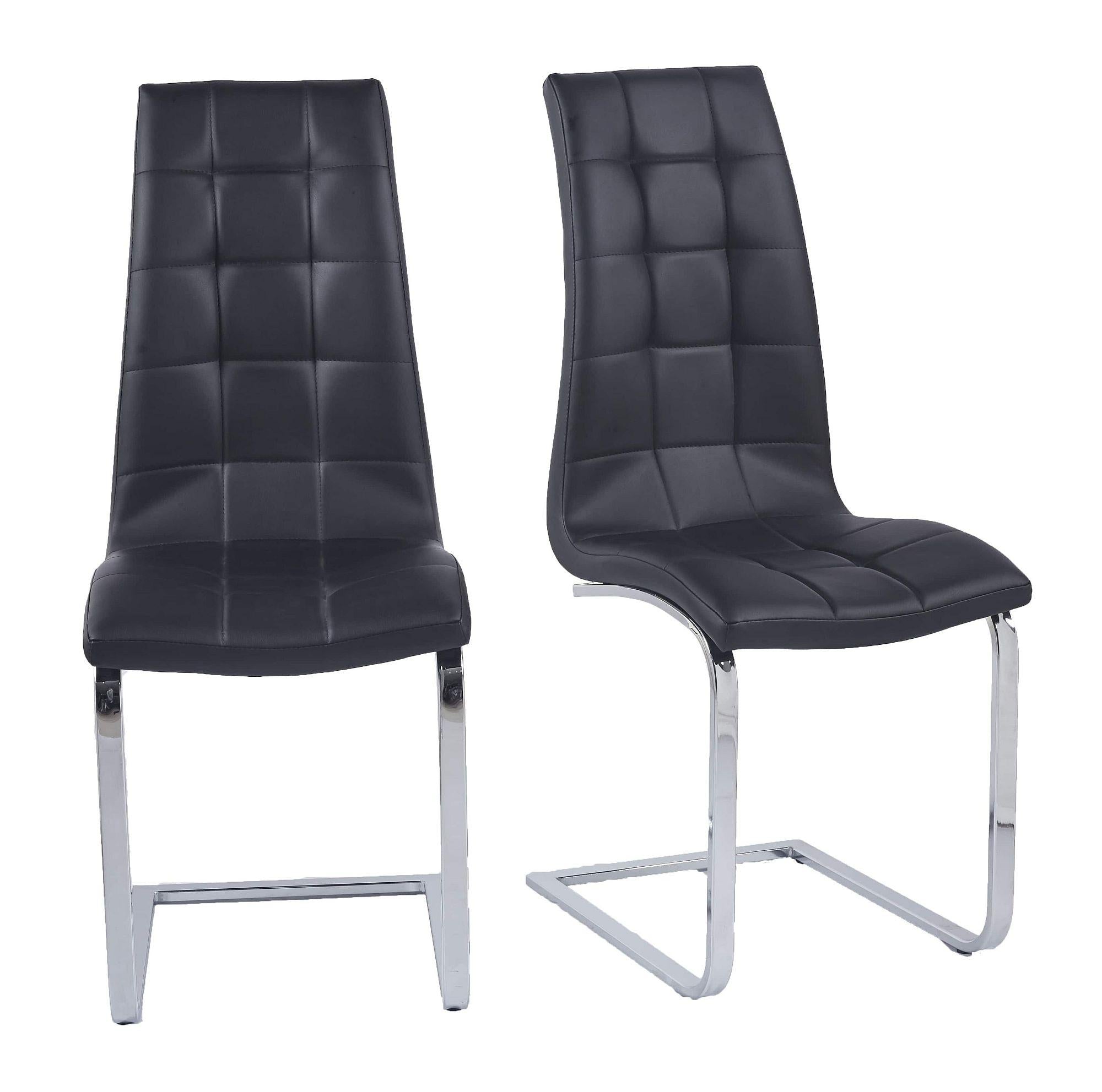 Palazzo Chrome Cantilever Faux Leather Dining Chair