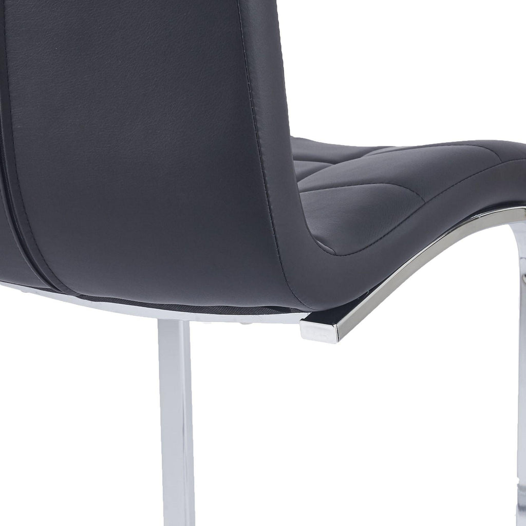 Palazzo Chrome Cantilever Faux Leather Dining Chair