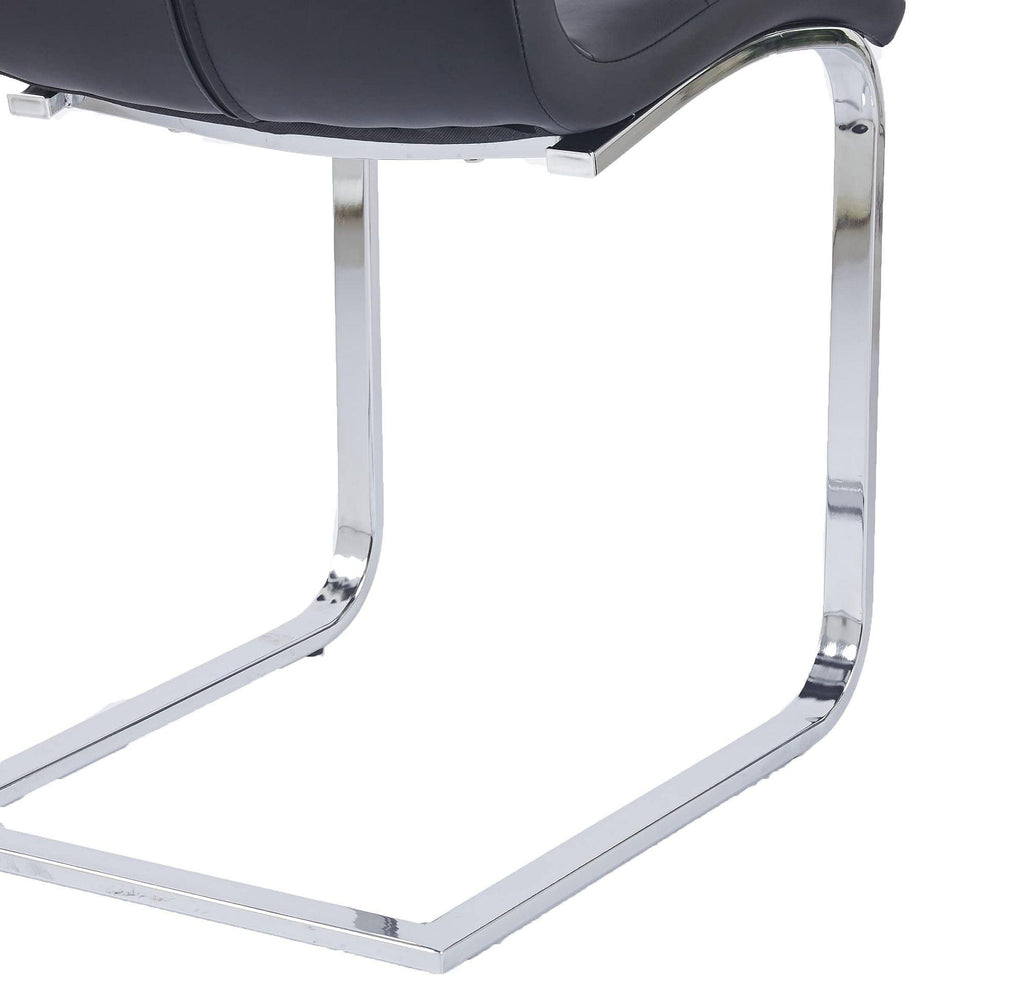 Palazzo Chrome Cantilever Faux Leather Dining Chair