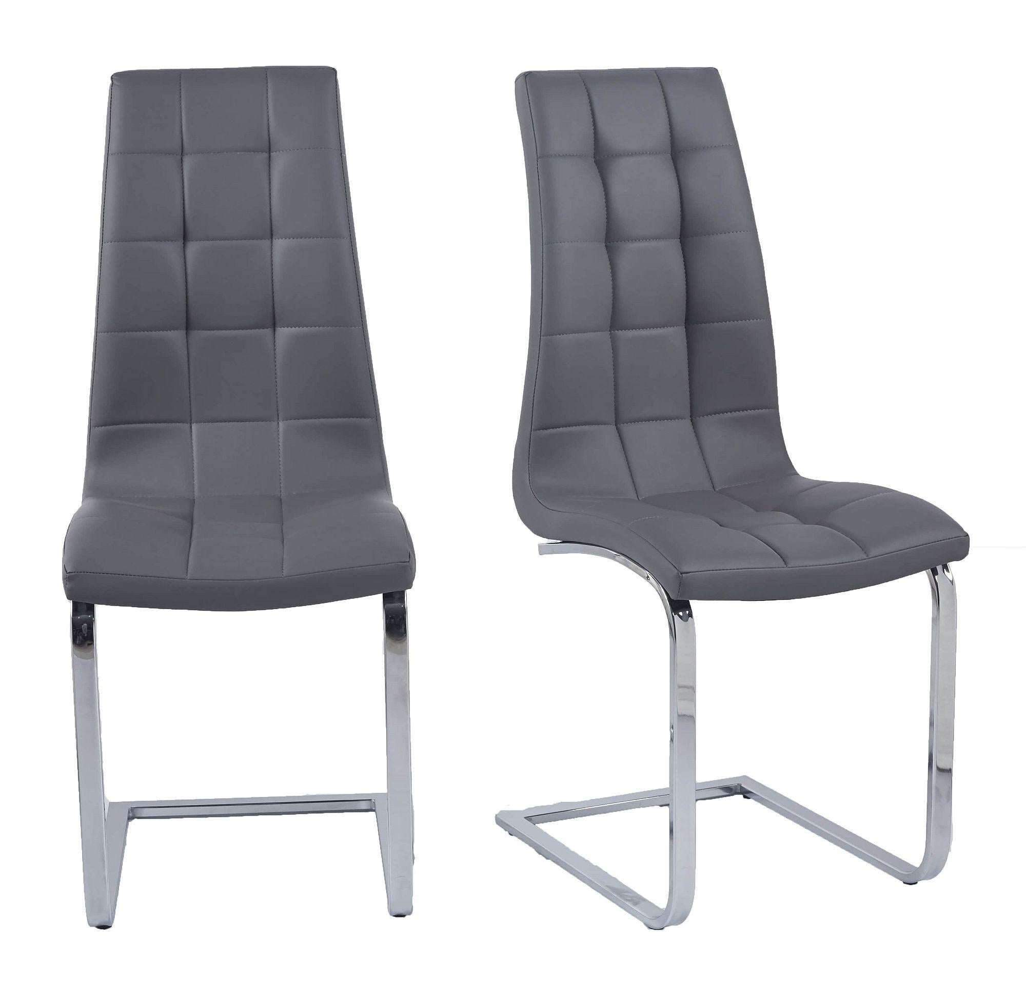 Palazzo Chrome Cantilever Faux Leather Dining Chair