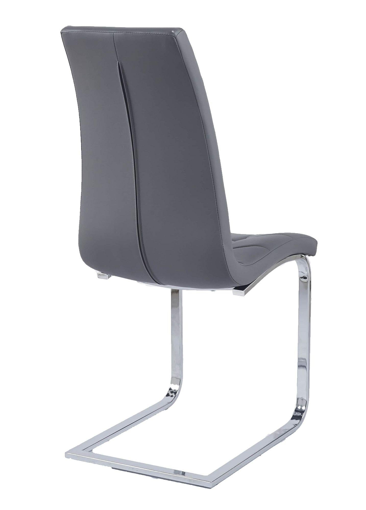 Palazzo Chrome Cantilever Faux Leather Dining Chair
