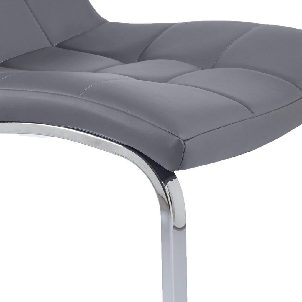 Palazzo Chrome Cantilever Faux Leather Dining Chair