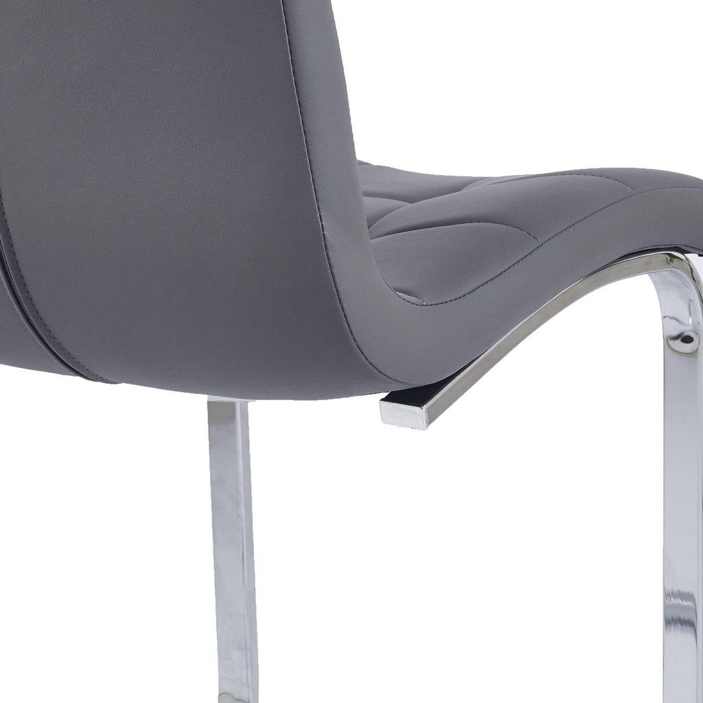 Palazzo Chrome Cantilever Faux Leather Dining Chair