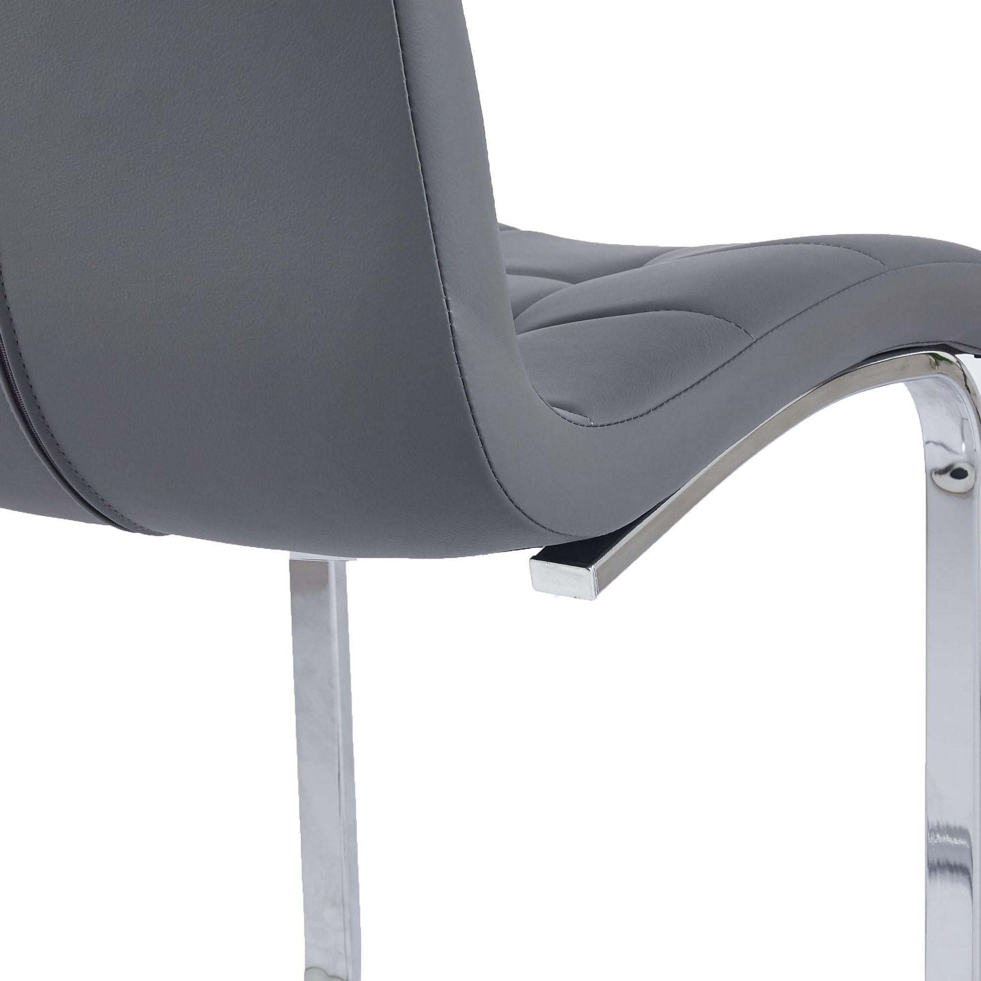 Palazzo Chrome Cantilever Faux Leather Dining Chair