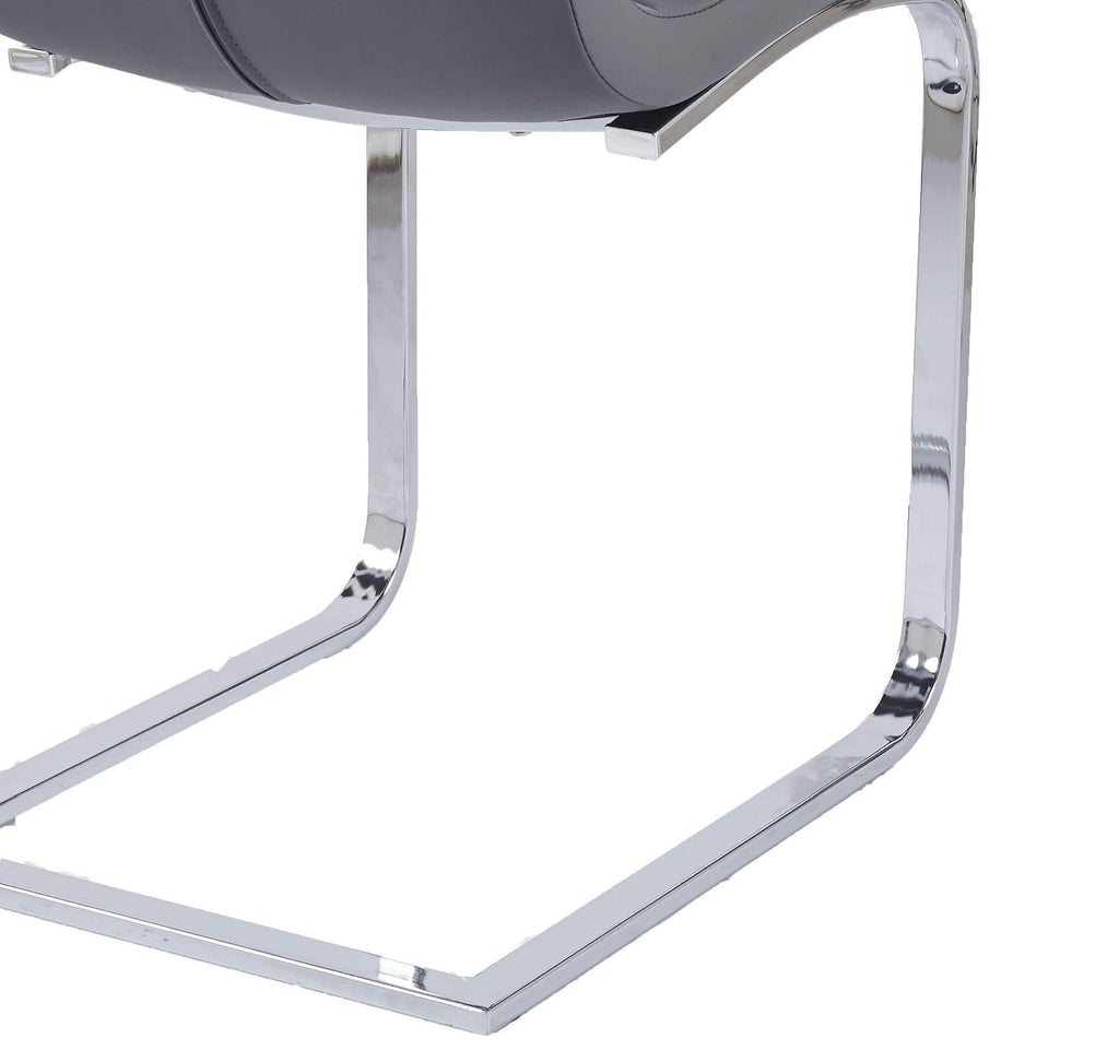 Palazzo Chrome Cantilever Faux Leather Dining Chair