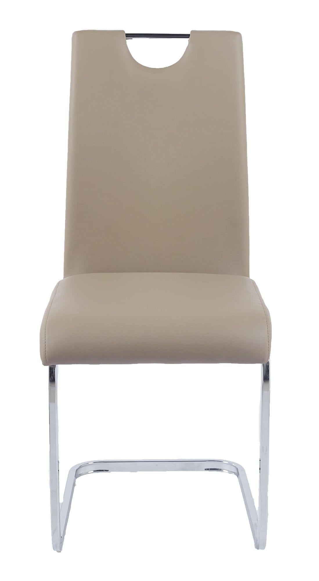 Riviera Chrome Cantilever Faux Leather Dining Chair