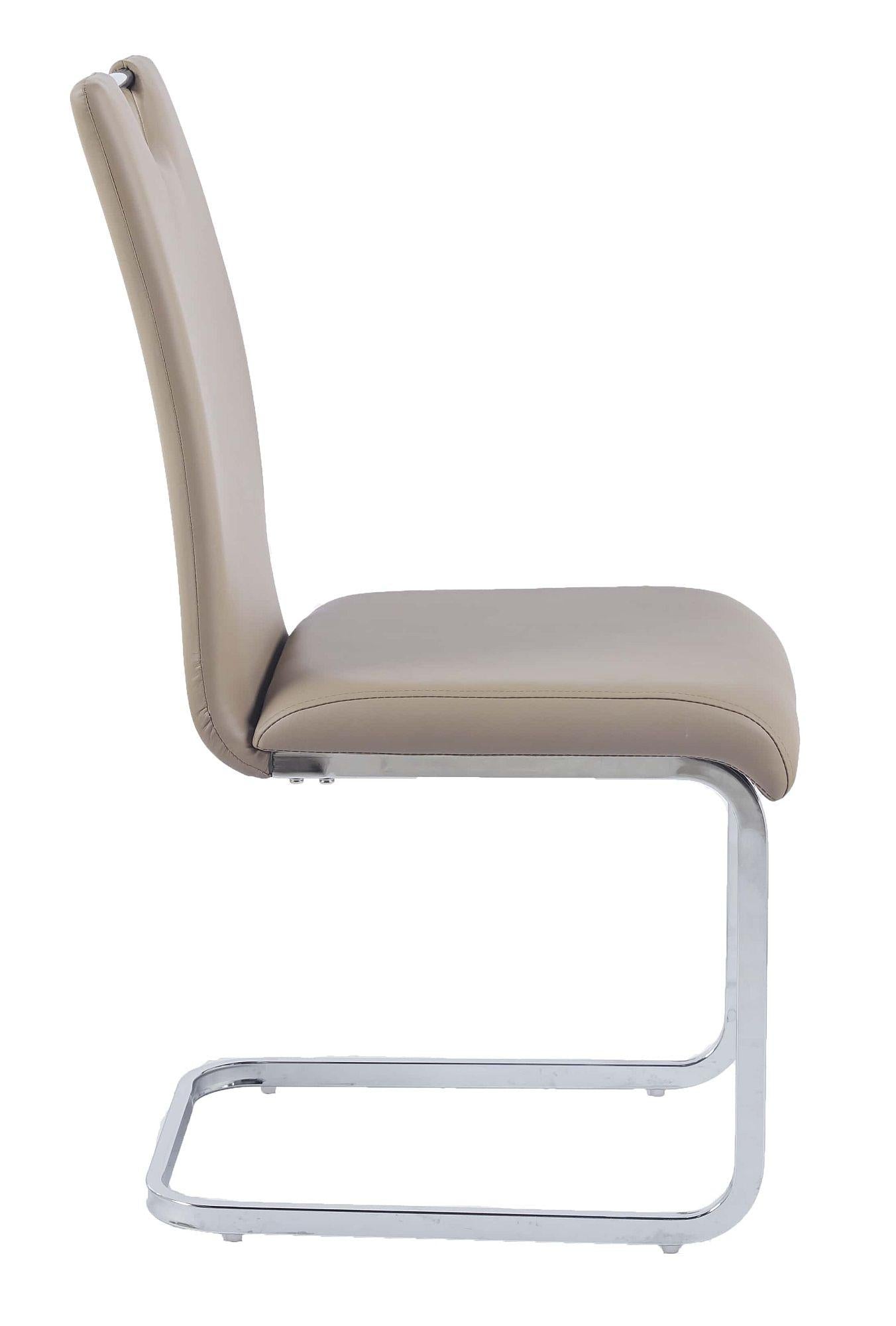 Riviera Chrome Cantilever Faux Leather Dining Chair