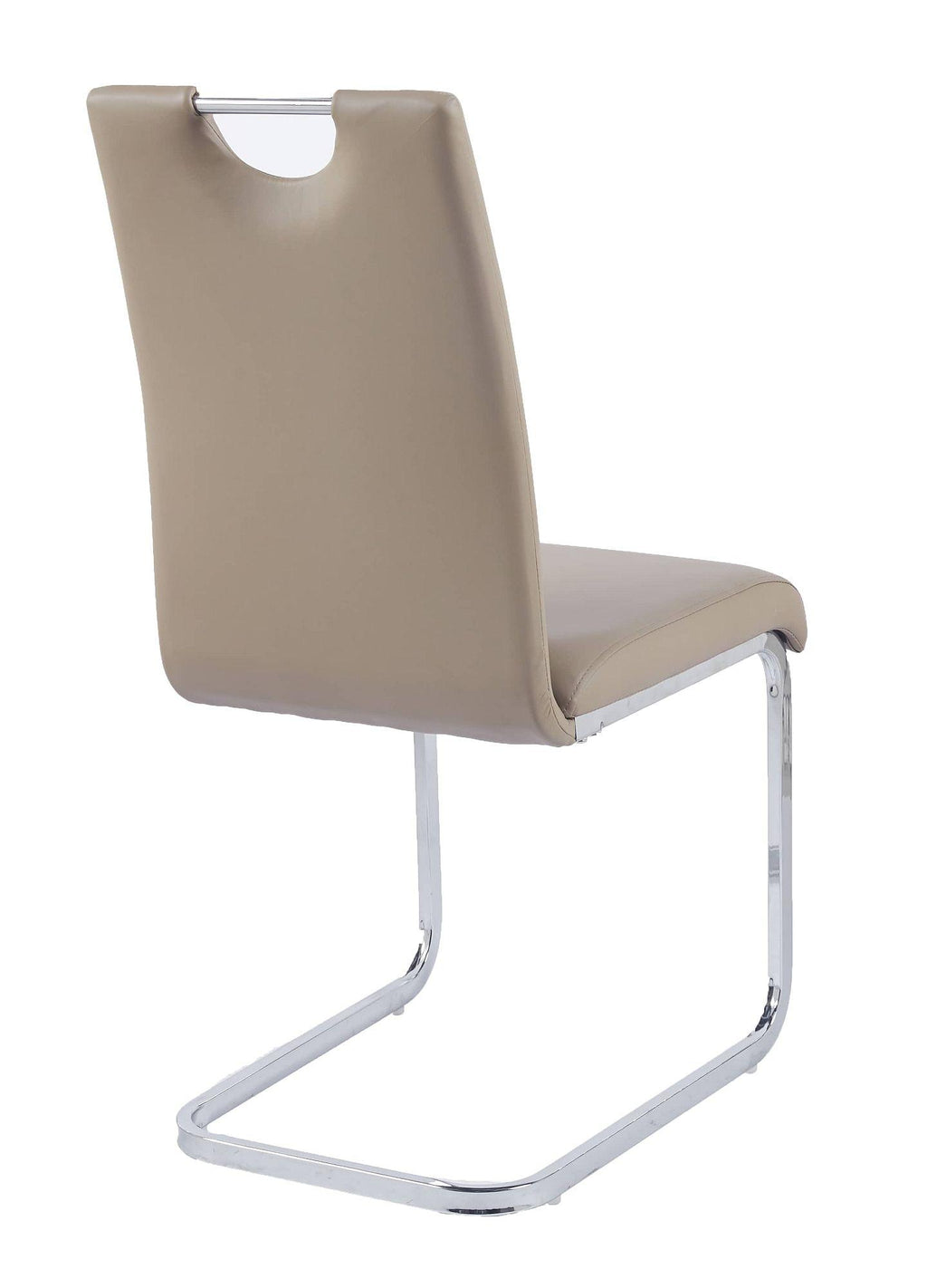Riviera Chrome Cantilever Faux Leather Dining Chair
