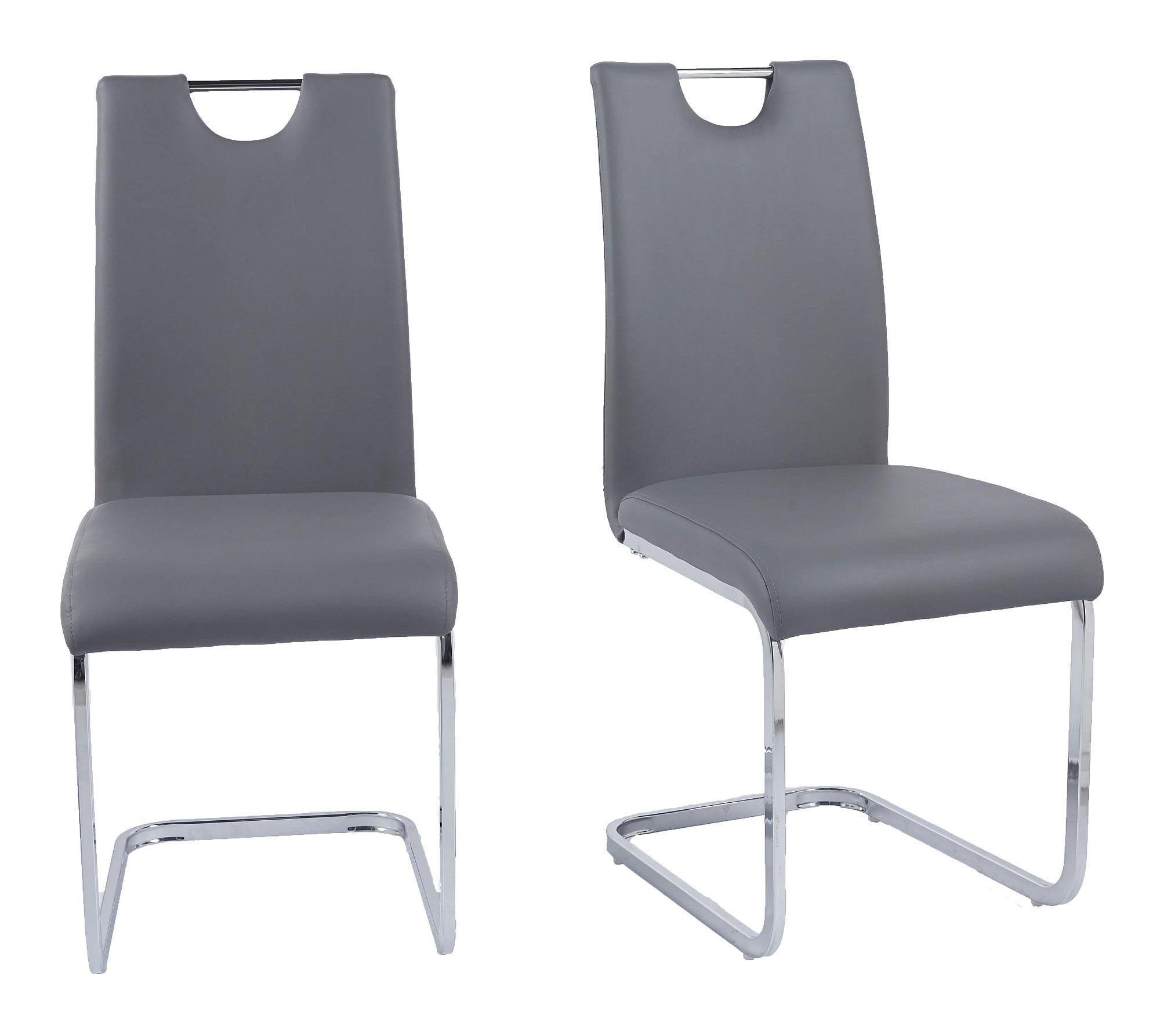 Riviera Chrome Cantilever Faux Leather Dining Chair