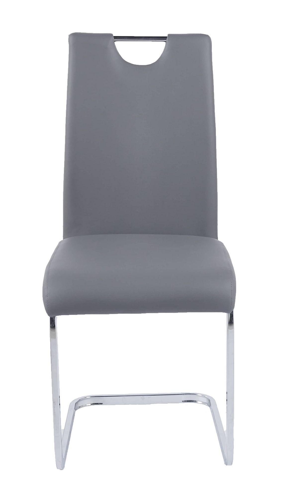 Riviera Chrome Cantilever Faux Leather Dining Chair