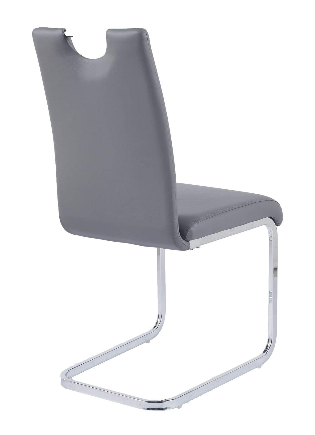 Riviera Chrome Cantilever Faux Leather Dining Chair