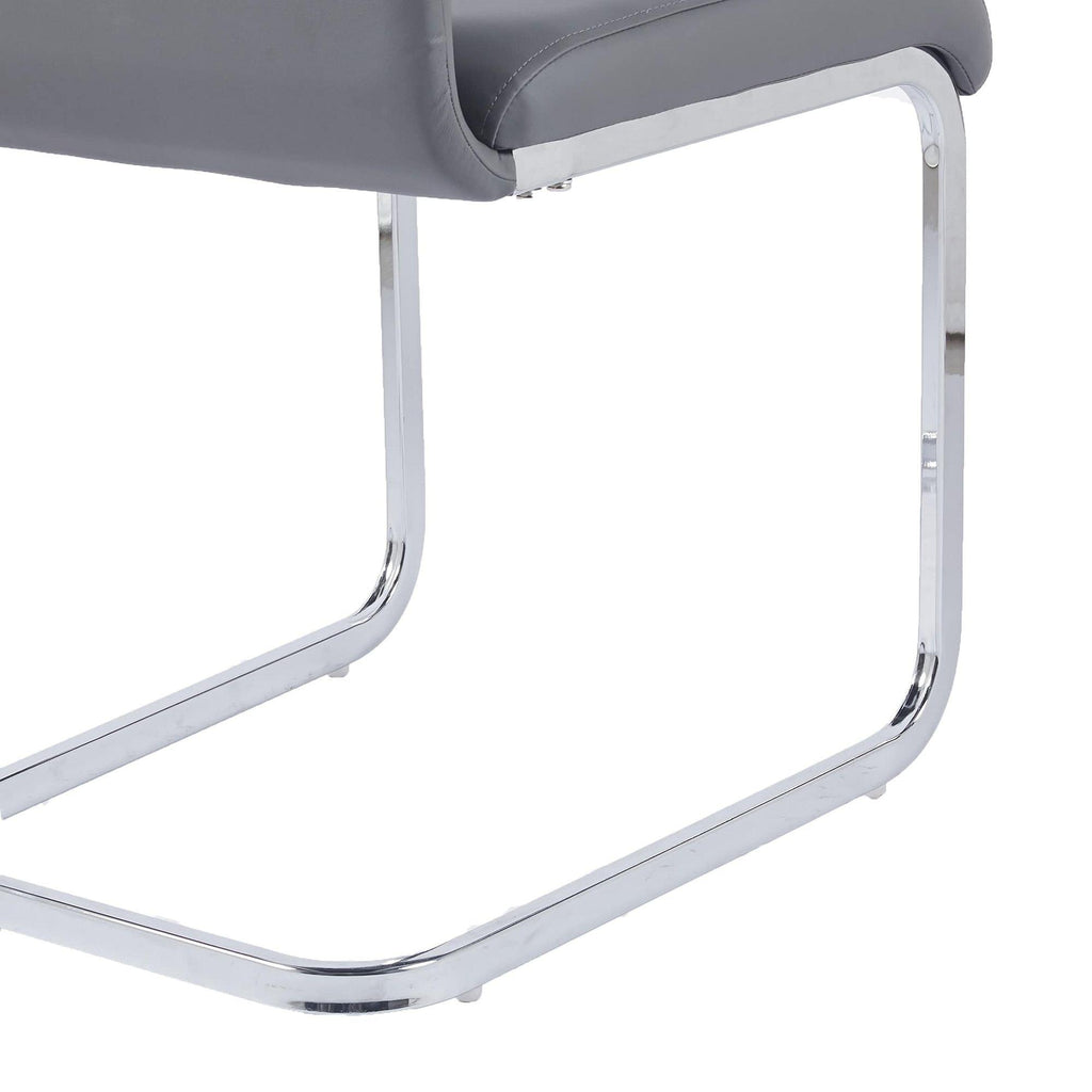 Riviera Chrome Cantilever Faux Leather Dining Chair