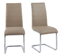 Monza Faux Leather Chrome Cantilever Dining Chair