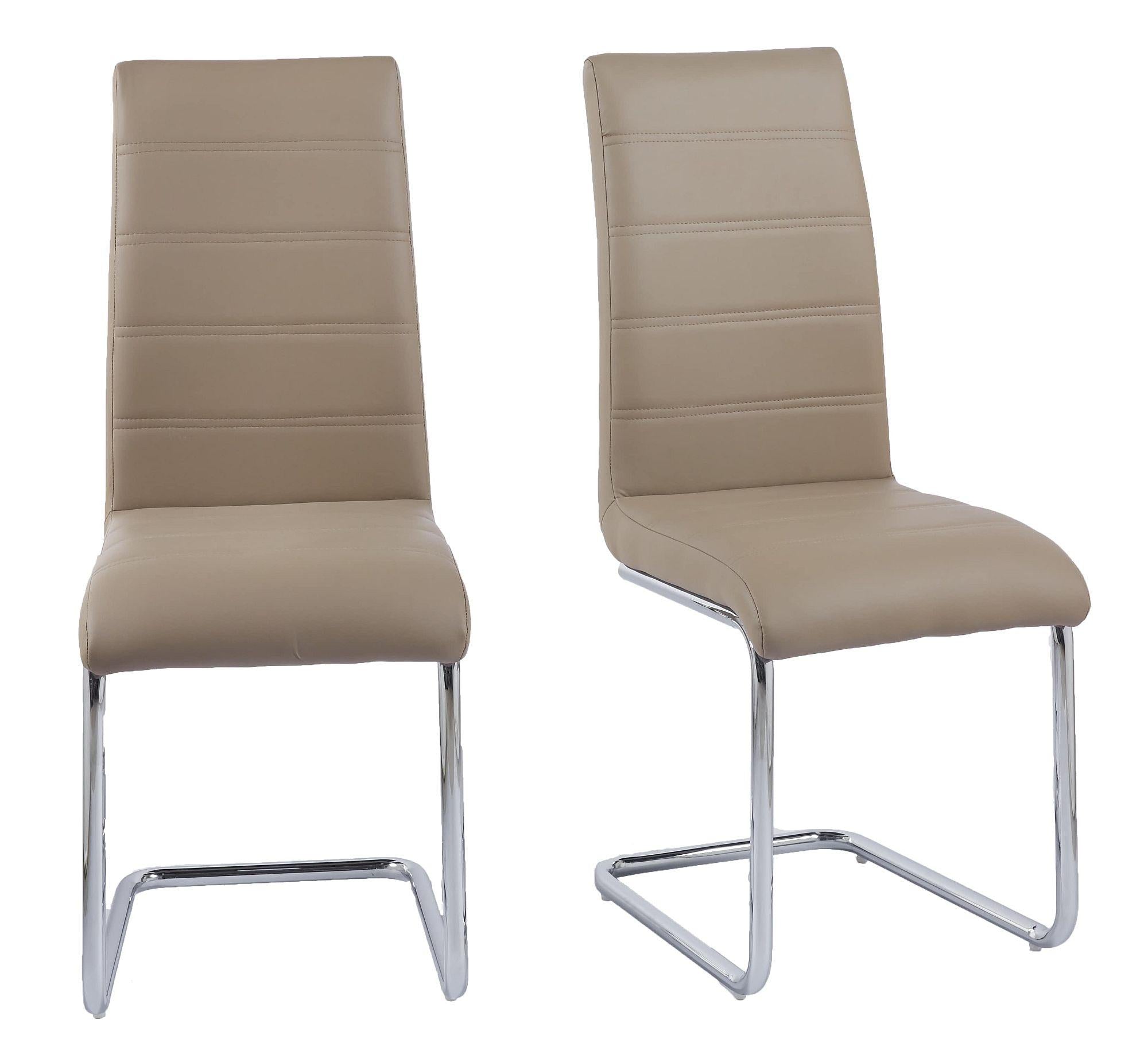 Monza Faux Leather Chrome Cantilever Dining Chair