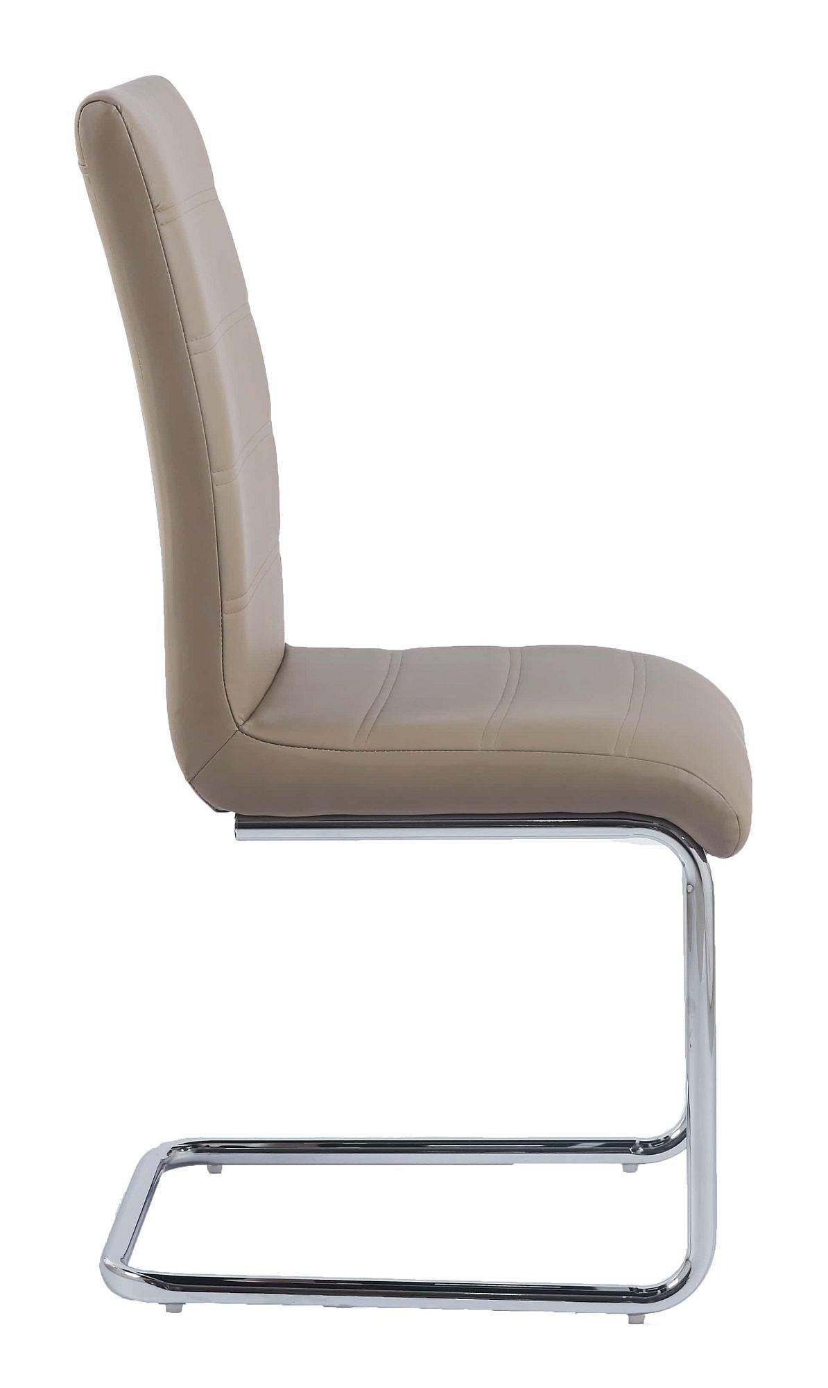 Monza Faux Leather Chrome Cantilever Dining Chair