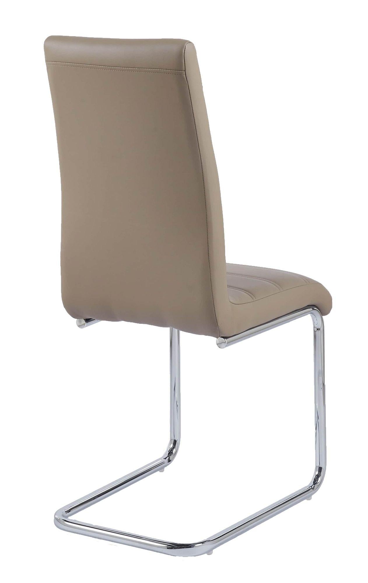Monza Faux Leather Chrome Cantilever Dining Chair