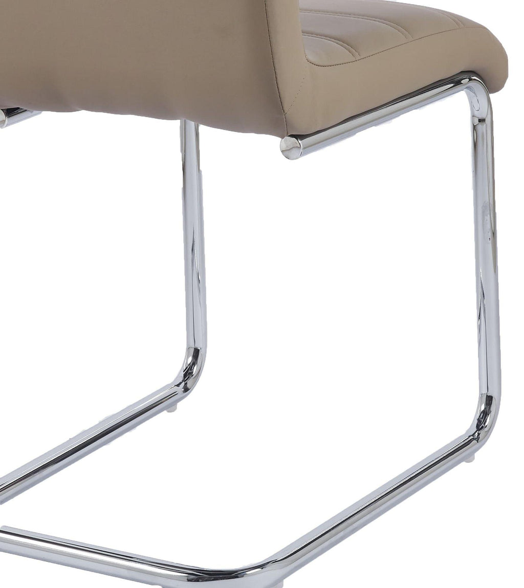 Monza Faux Leather Chrome Cantilever Dining Chair