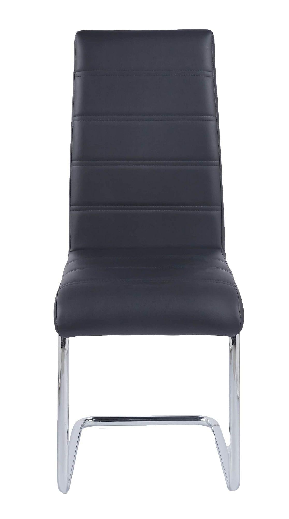 Monza Faux Leather Chrome Cantilever Dining Chair