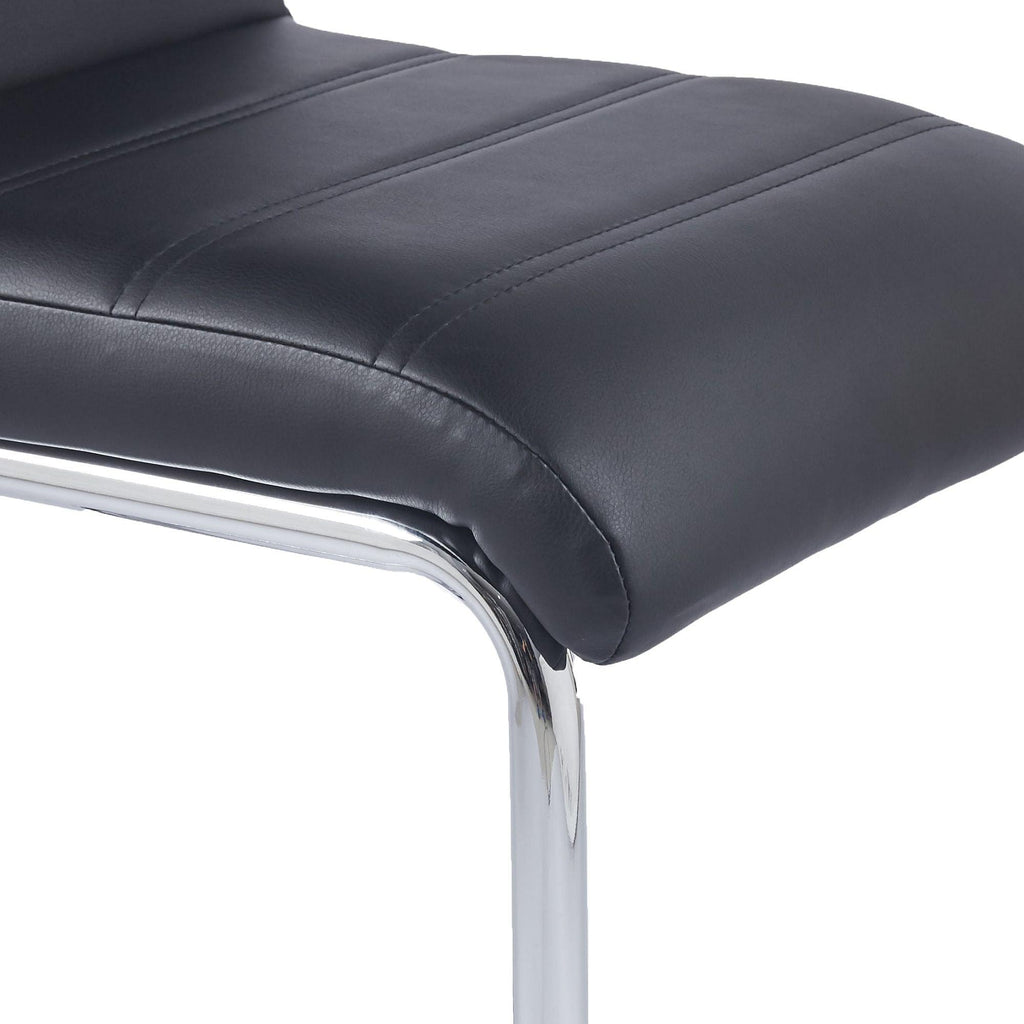 Monza Faux Leather Chrome Cantilever Dining Chair