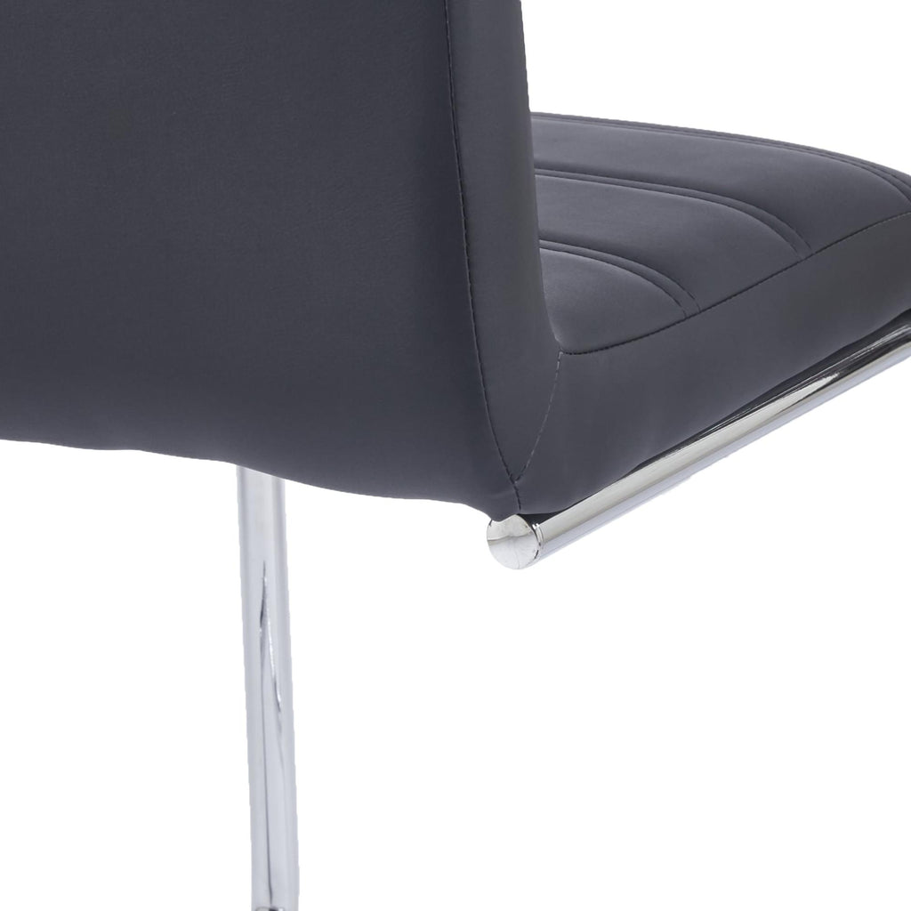 Monza Faux Leather Chrome Cantilever Dining Chair