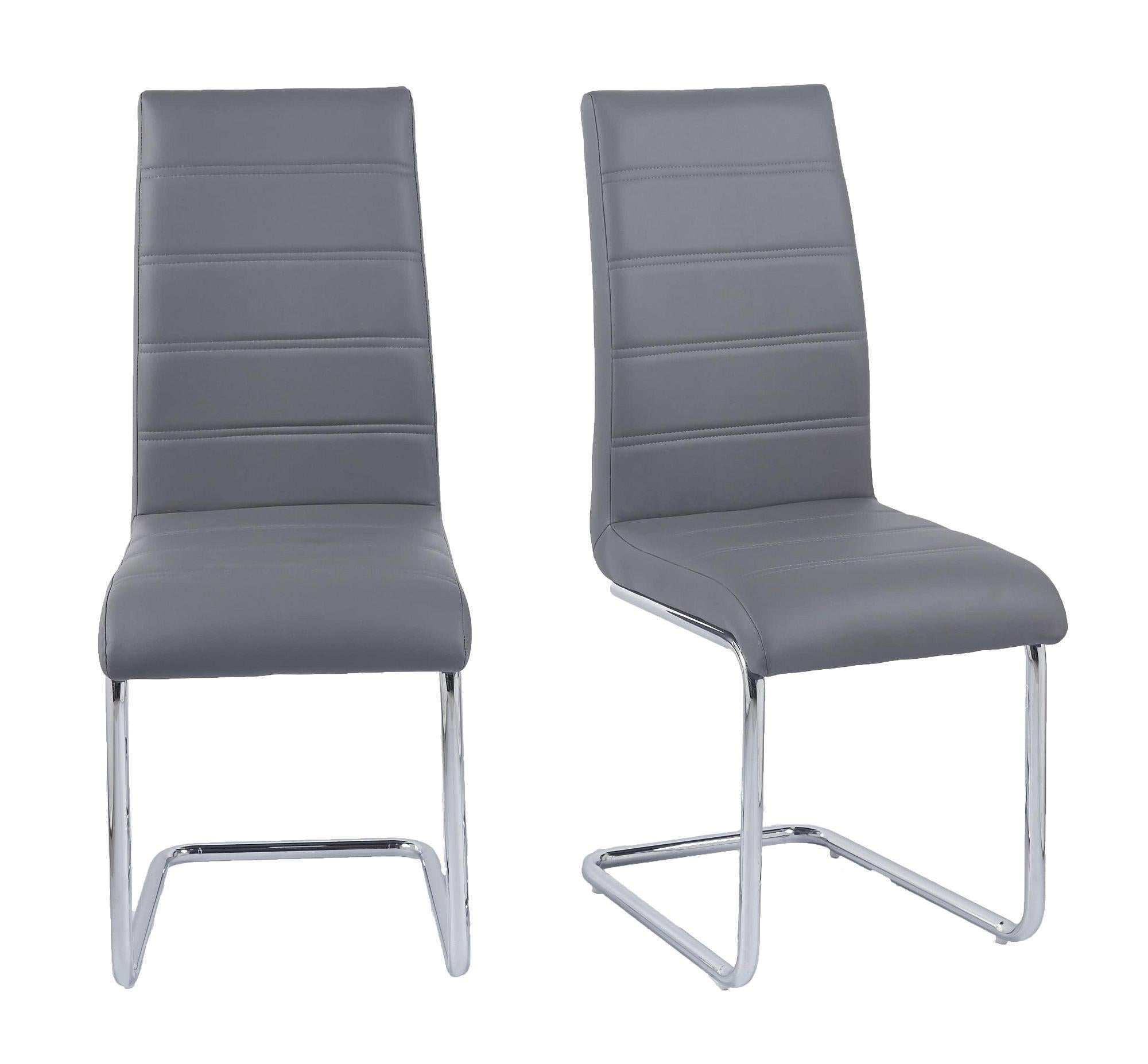 Monza Faux Leather Chrome Cantilever Dining Chair