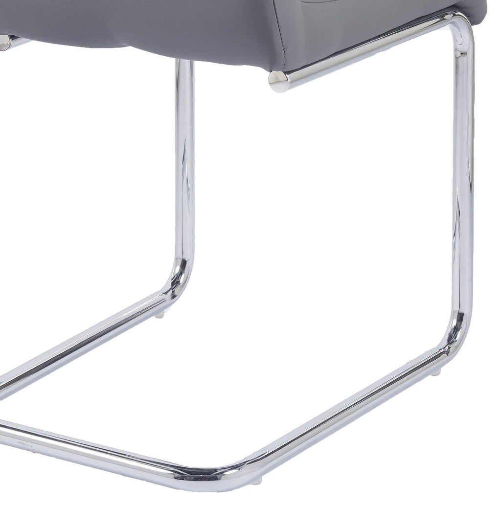Monza Faux Leather Chrome Cantilever Dining Chair