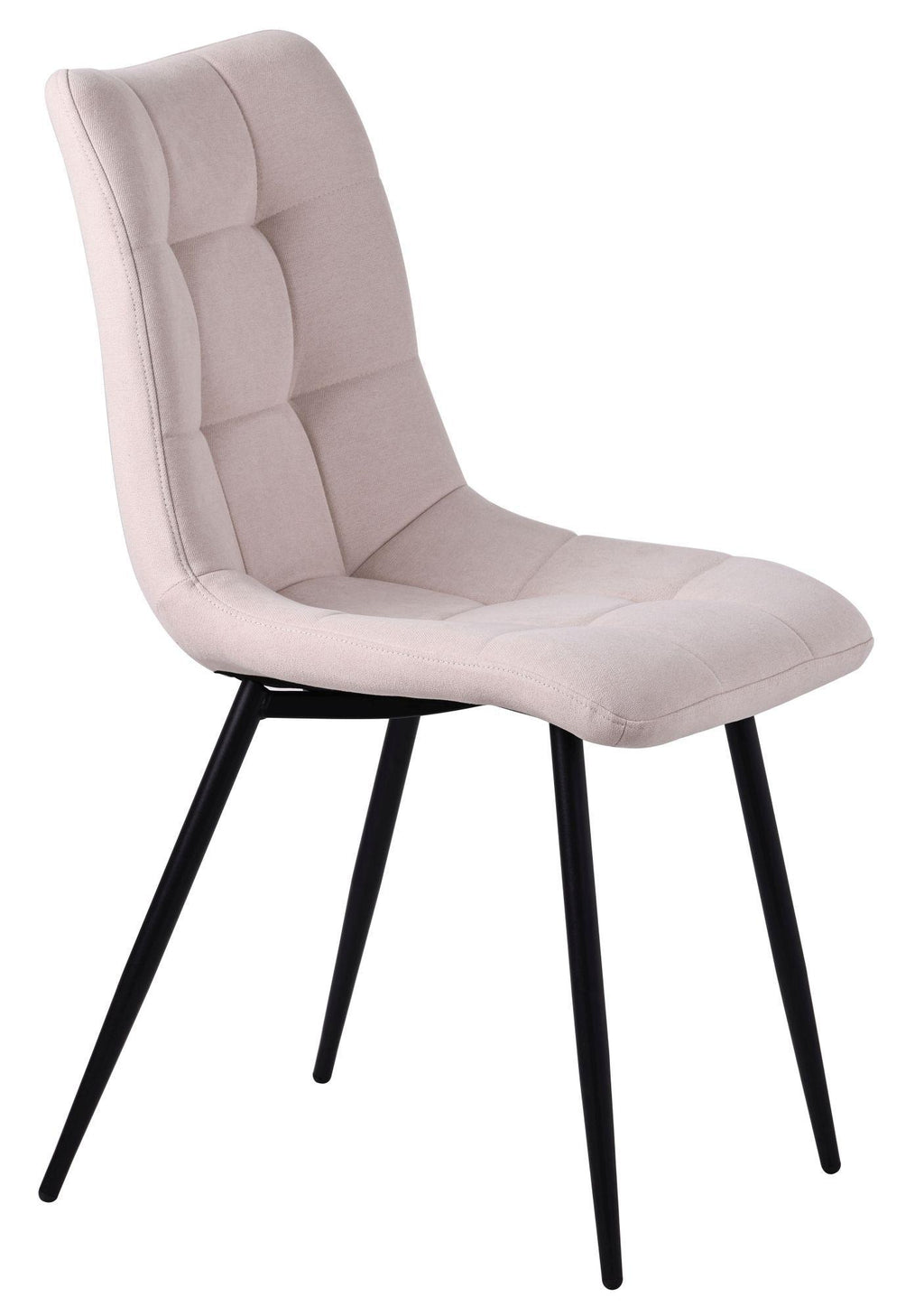 Soleil Fabric Dining Chair with Black Metal Legs