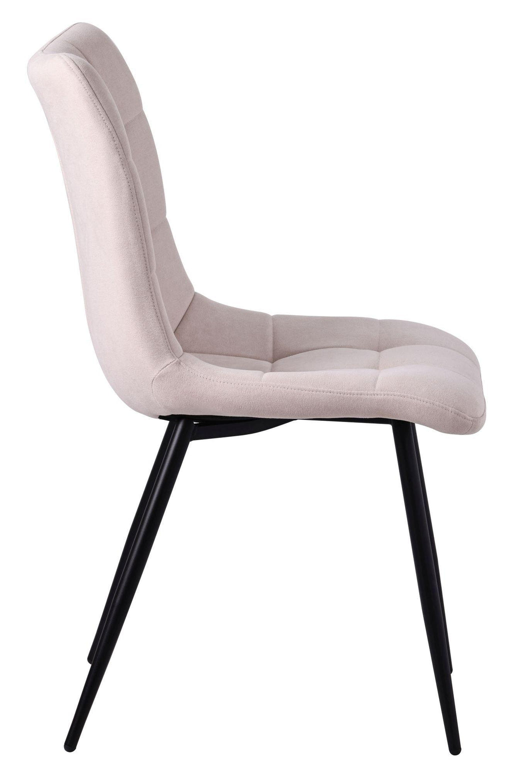 Soleil Fabric Dining Chair with Black Metal Legs