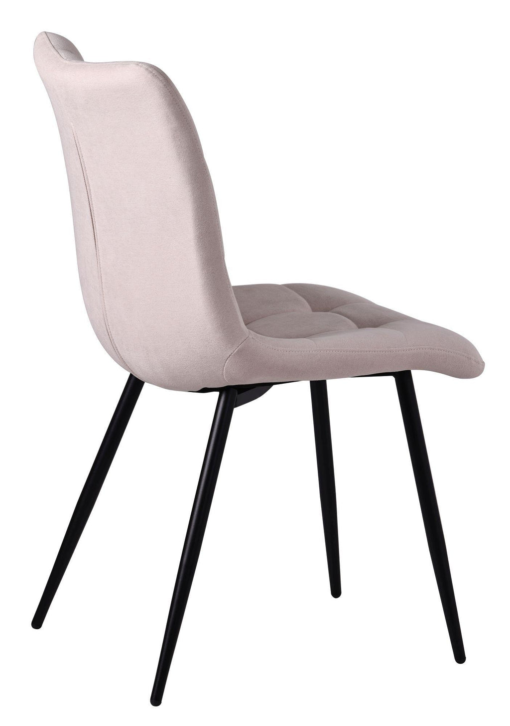 Soleil Fabric Dining Chair with Black Metal Legs