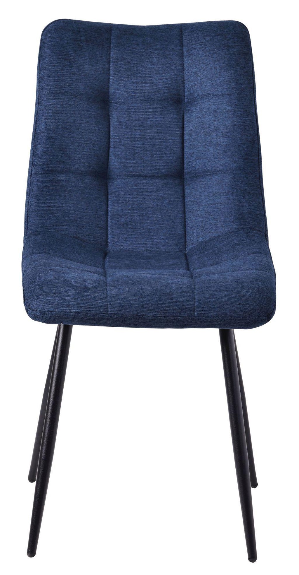 Soleil Fabric Dining Chair with Black Metal Legs